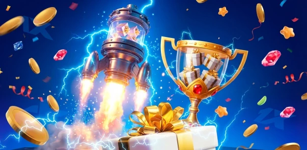 Трофей, подарки и фейерверк, промо 1xbet