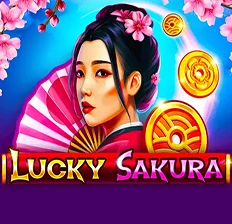 Игра Lucky Sakura с девушкой и монетами, слот 1xbet