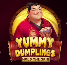 Персонаж и логотип Yummy Dumplings, слот 1xbet