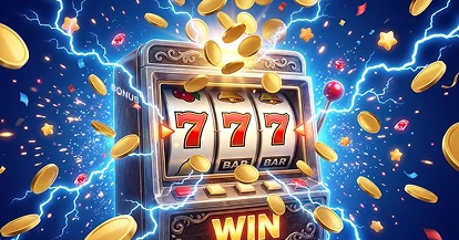 Слот с комбинацией 777 и золотыми монетами, игра 1xbet